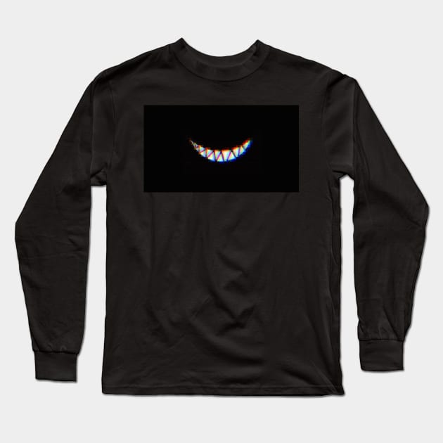 glitch scary smile Long Sleeve T-Shirt by SofiaArtFactory